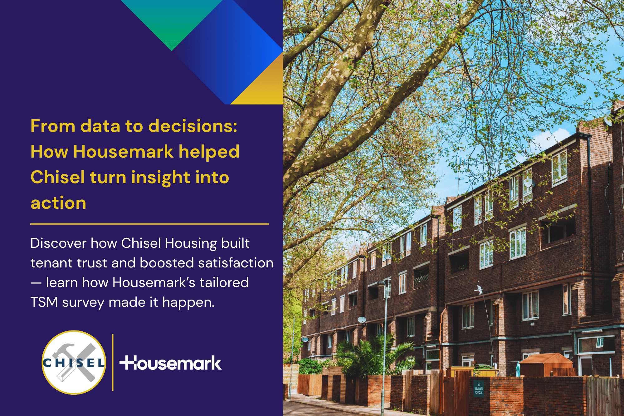 Chisel Housing and Housemark using Tenant Satisfaction Measures (TSM) survey insights to improve resident satisfaction and housing services.
