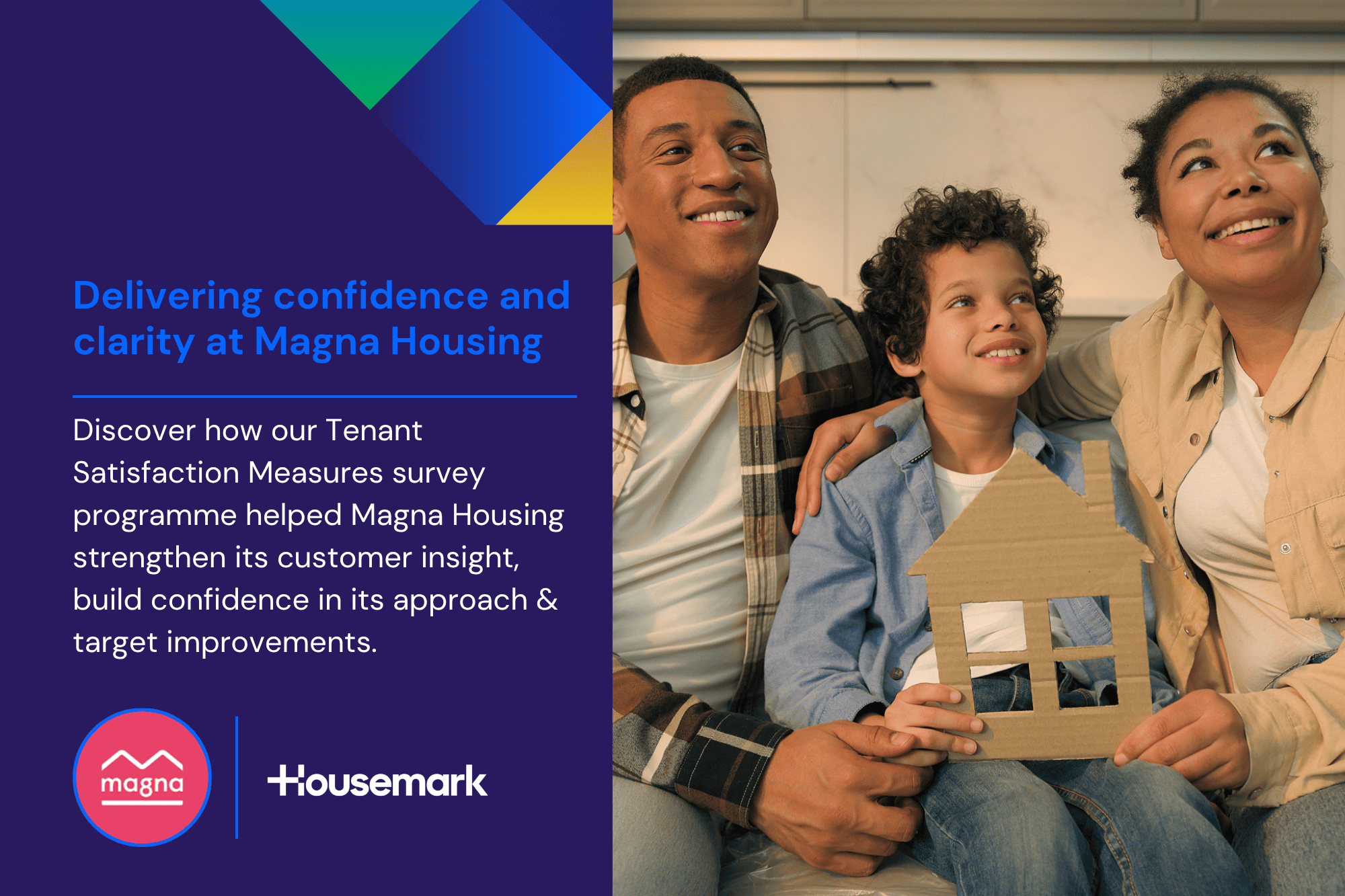 Magna Housing and Housemark using Tenant Satisfaction Measures (TSM) survey insights to improve customer satisfaction and service delivery.