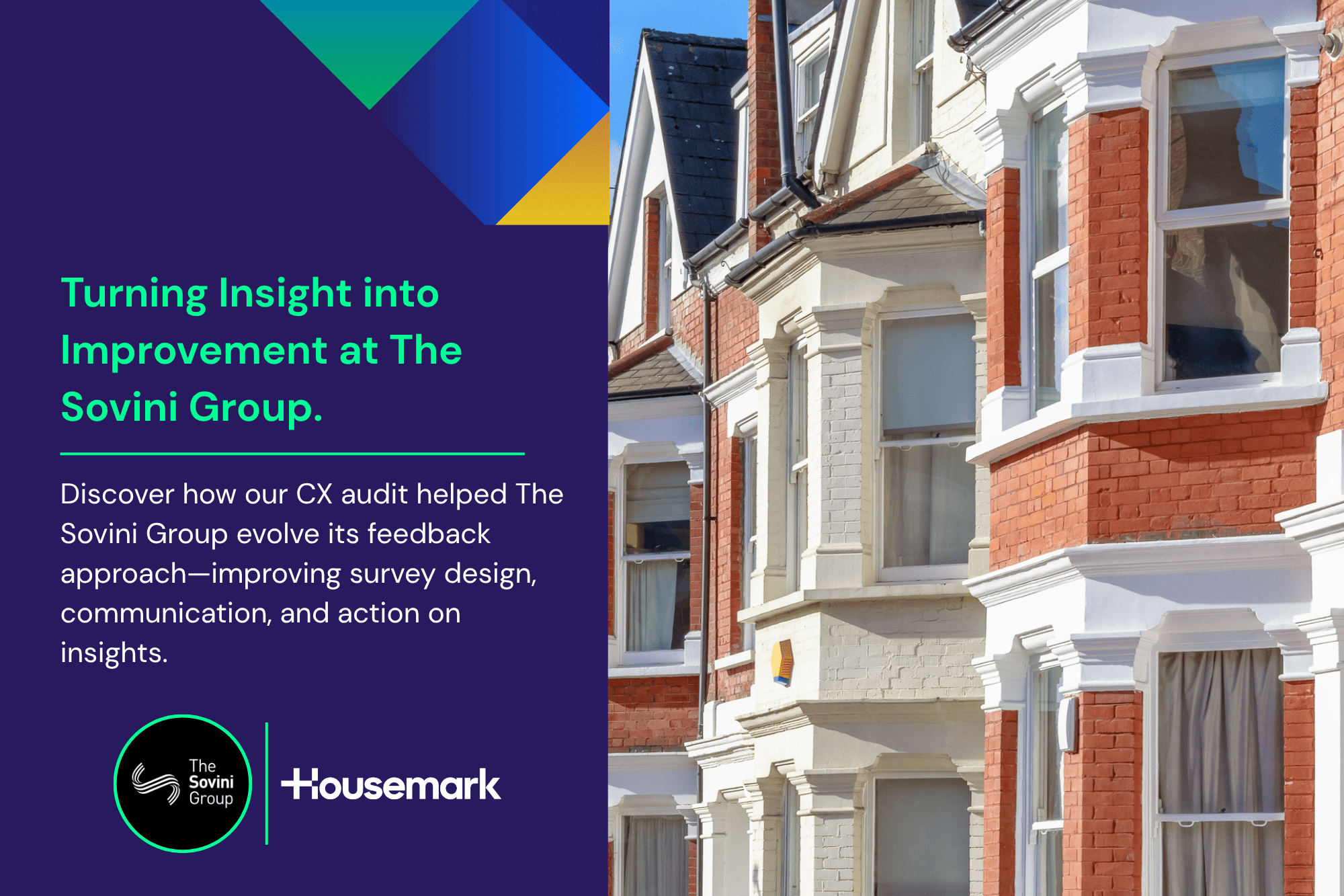 One Vision Housing and Housemark reviewing customer experience research and survey insights to improve tenant satisfaction and service delivery.
